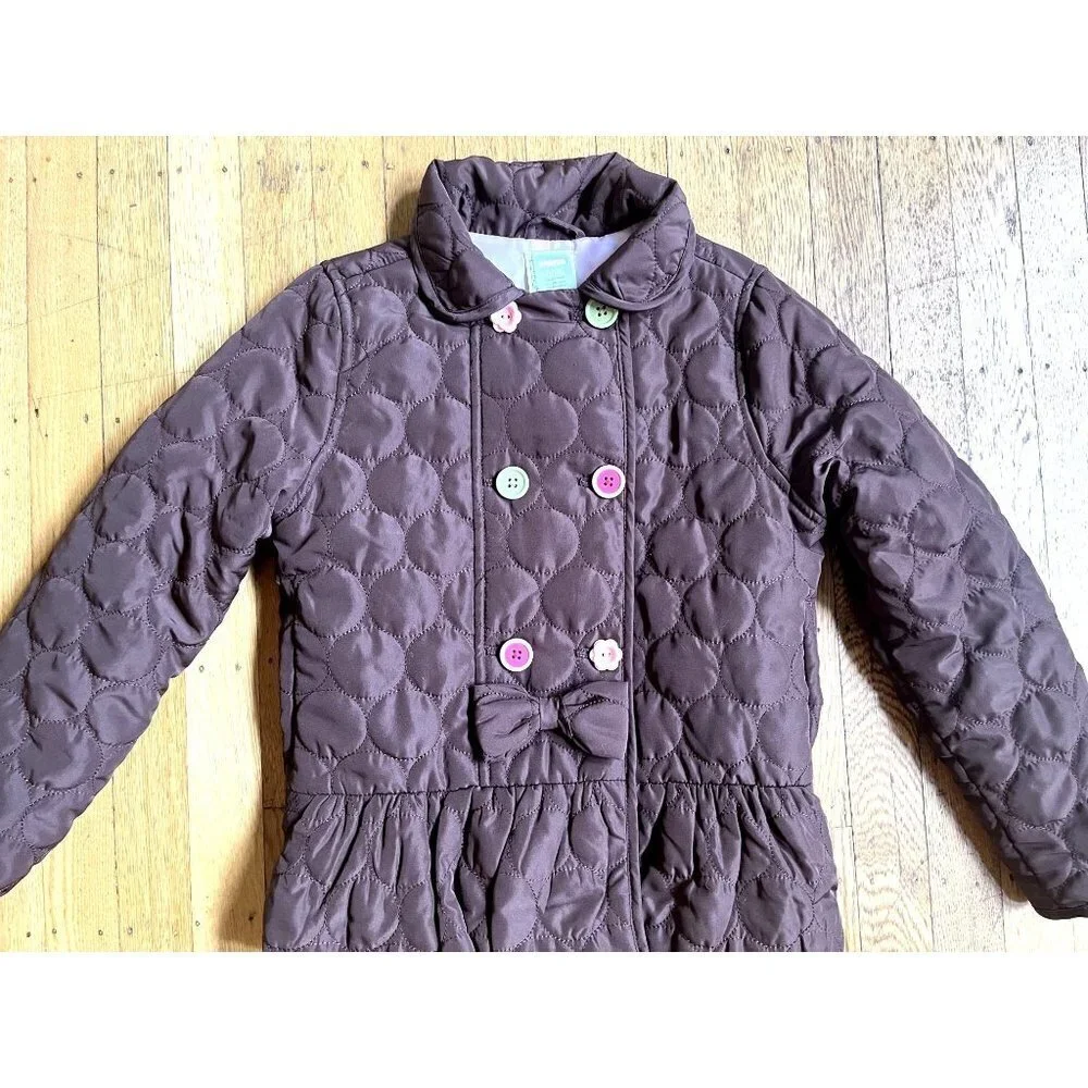 Gymboree Brown & Pink Puffy Jacket Peacoat M